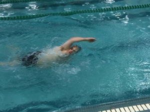 man swimming